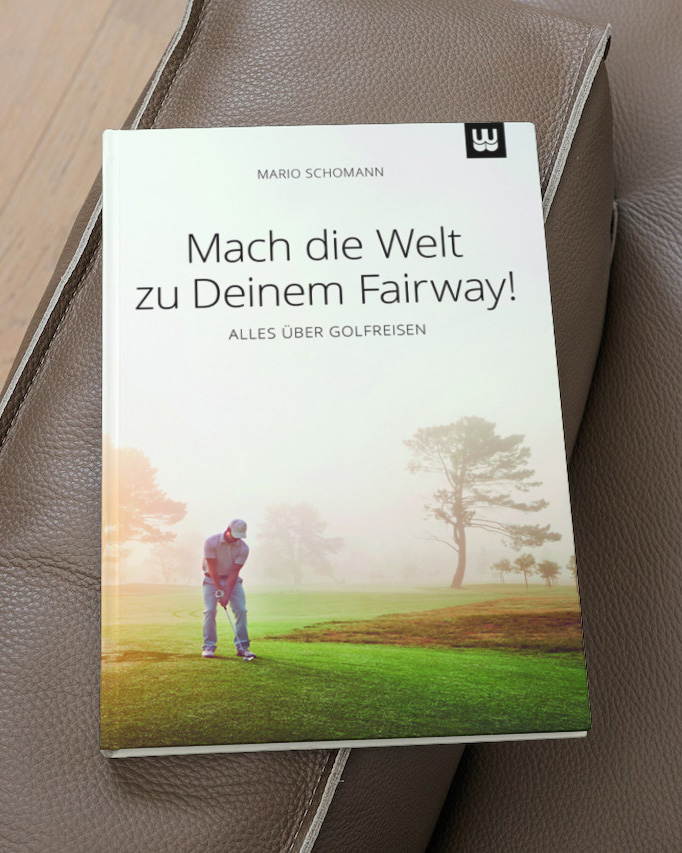 Mach die Welt zu deinem Fairway Buch hochkant