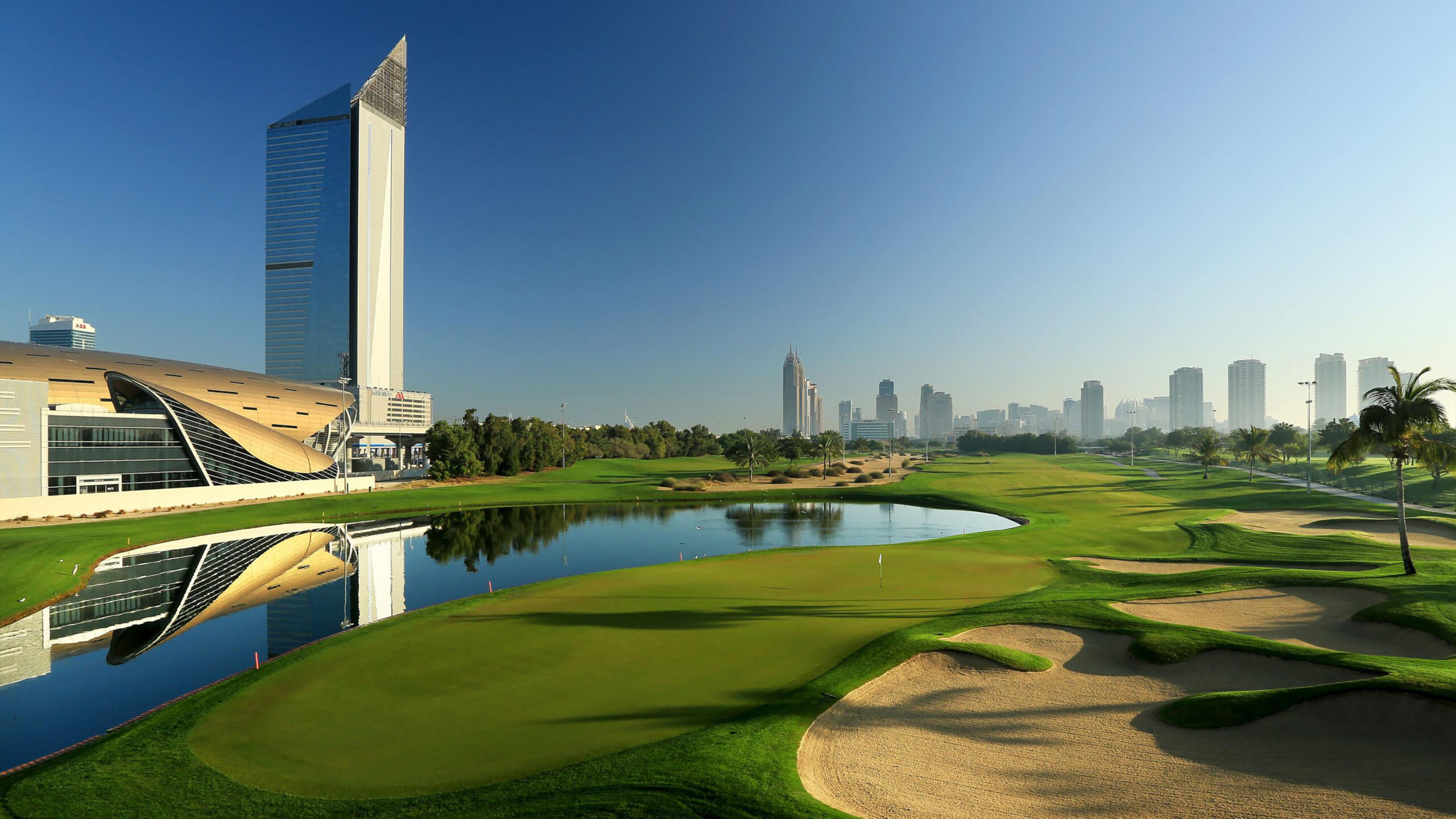 vereinigte arabische emirate dubai emirates golf faldo course loch 18 scaled