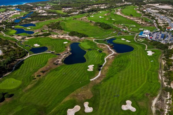 OBIDOS, PORTUGAL - SEPTEMBER 14: An aerial view of the Royal Obidos Spa & Golf Resort is seen prior to the Open de Portugal at Royal Obidos 2022 at Royal Obidos Spa & Golf Resort on September 14, 2022 in Obidos, Portugal. (Photo by Octavio Passos/Getty Images)