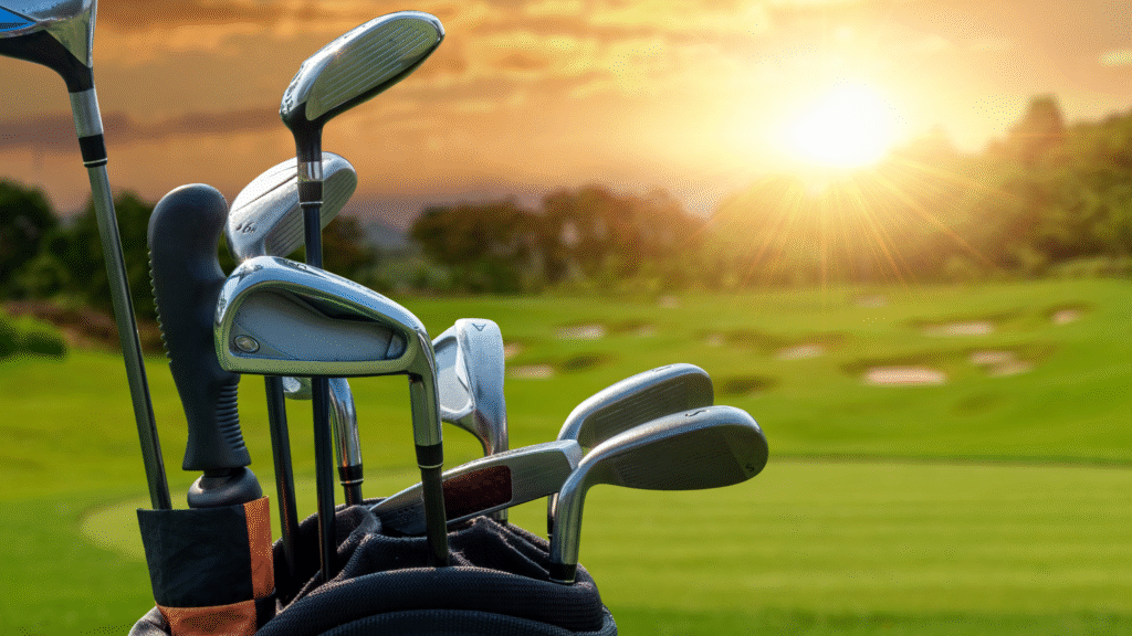 Golfschläger im Urlaub